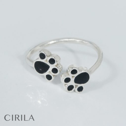Nhẫn bạc nữ puppy 1 kiểu bàn tay chú cún cưng