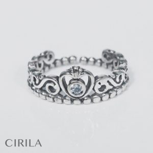 nhẫn bạc nữ 925 queen kiểu vương miện ảnh 1