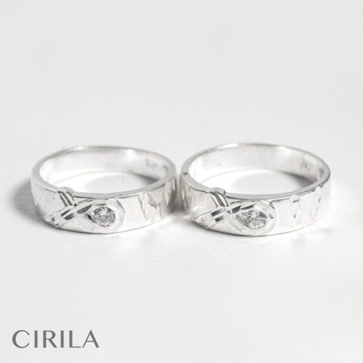 Nhẫn bạc đôi chrysanthermum tana 1 kiểu 1 viên chủ