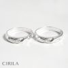 Nhẫn bạc đôi 925 Cirila Silver mimosa 1