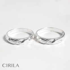 Nhẫn bạc đôi 925 Cirila Silver mimosa 1